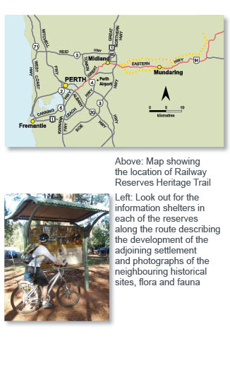 Railway Reserves Heritage Trail locality map